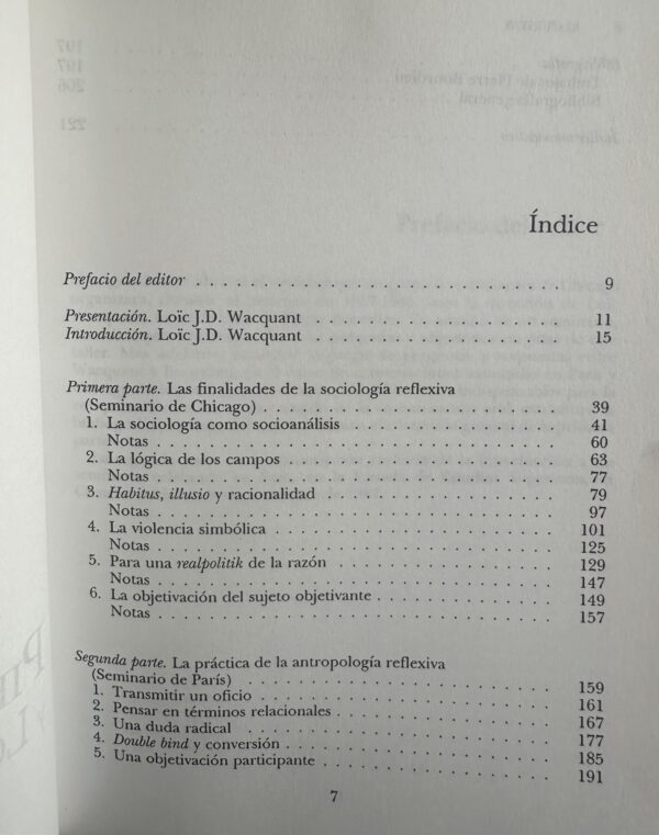 Respuestas por una antropología reflexiva Pierre Bourdieu
