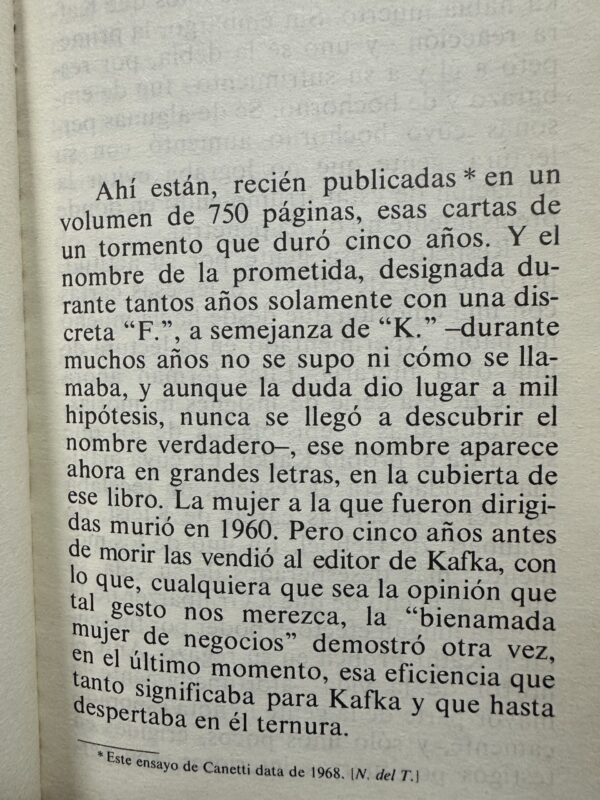 El Otro  proceso de Kafka-Elias Canetti
