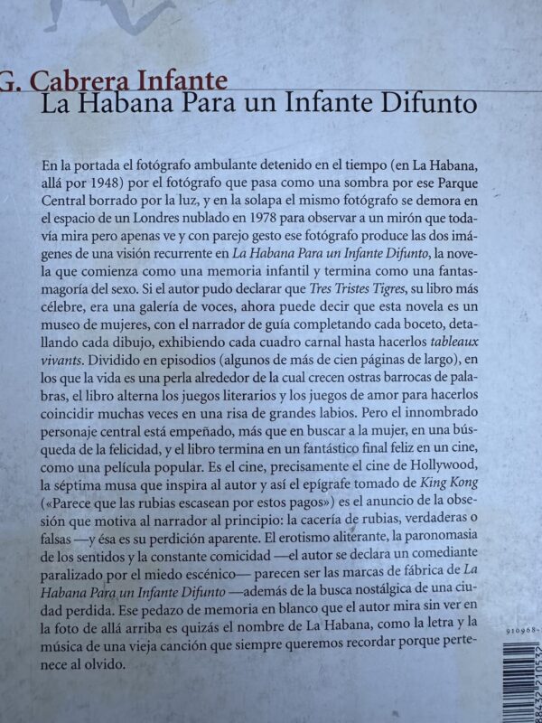 La habana para un infante difunto Guillermo Cabrera Infante