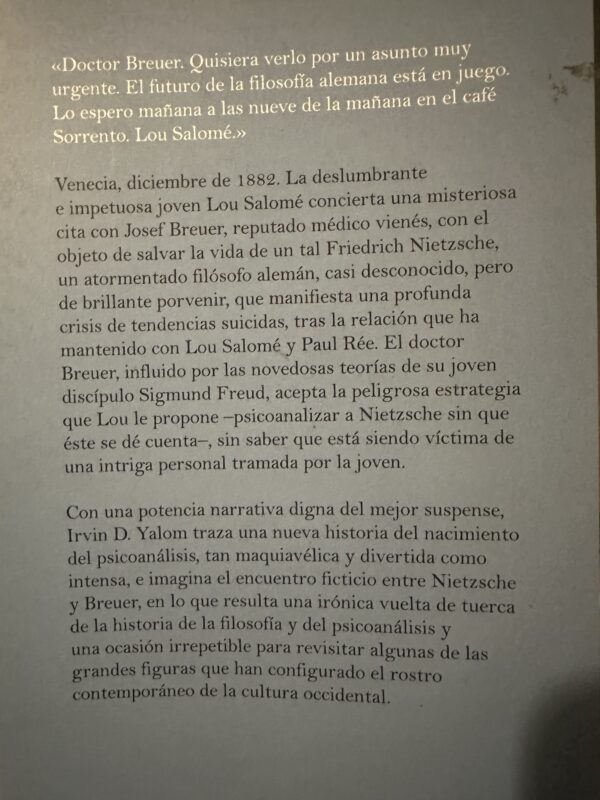 img_0685 El día que Nietzsche lloró Irvin D Yalom