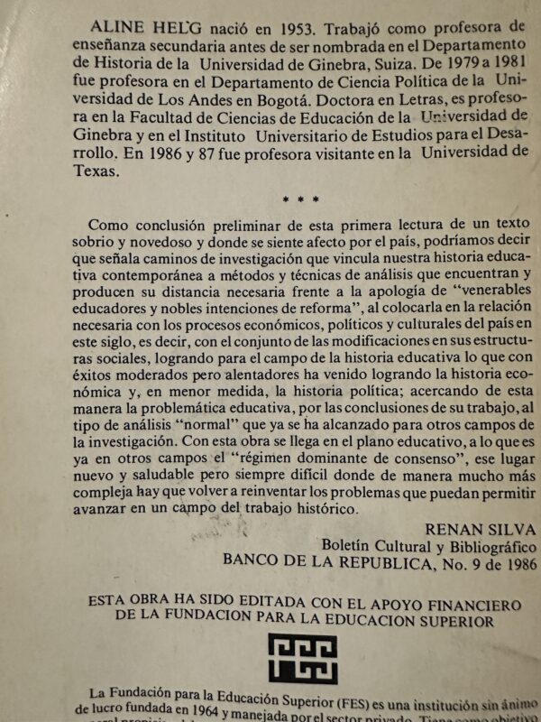 La educación en Colombia Aline Helg