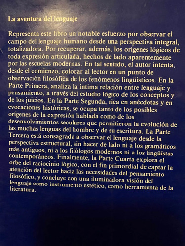 La Aventura Del Lenguaje. Germán Espinosa