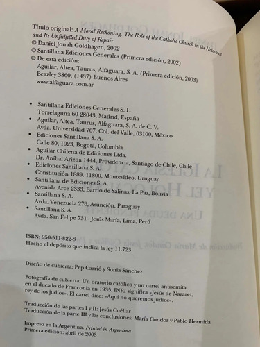 La Iglesia Católica Y El Holocausto Daniel Jonah Goldhagen