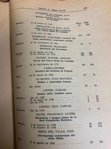 Epistolario De Sabio Mutis Guillermo Hernández De Alba
