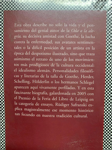 Schiller O La Invención Del Idealismo Alemán Rudiger Safrans