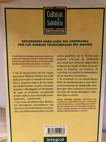 Culturas De Sabiduría Anne Wilson Schaef