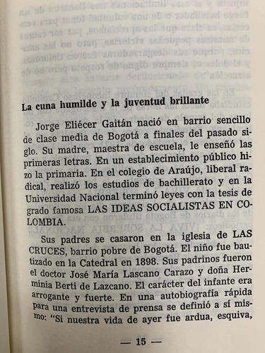 Gaitán Y La Izquierda Liberal