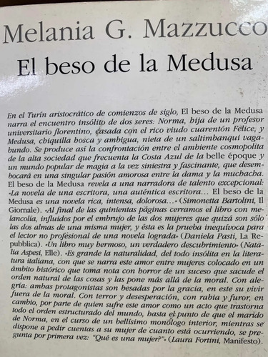El Beso De La Medusa Melania G Mazzuco
