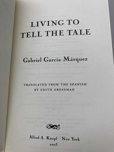 Vivir Para Contarla En Inglés Gabriel García Márquez