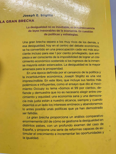 La Gran Brecha Joseph Stiglitz