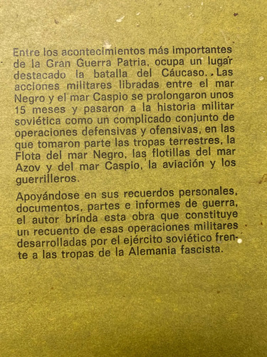 La Batalla Del Causaso A A Grechko