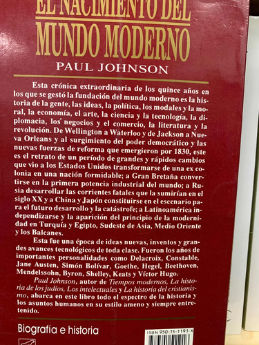 El Nacimiento Del Mundo Moderno Paul Johnson