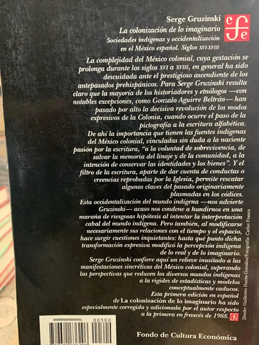 La Colonización De Lo Imaginario Serge Gruzinski