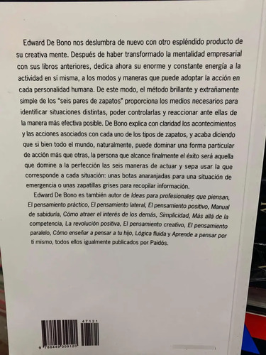 6 Pares De Zapatos Para La Acción Edward De Bono