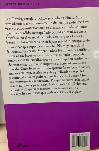 La Historia Del Amor -drama Y Ficción De Nicole Krauss