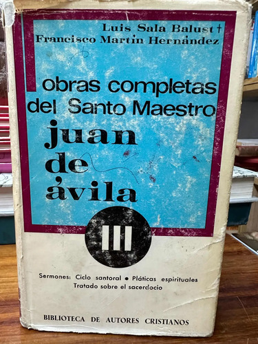Obras Completas Del Santo Maestro Juan De Ávila Tomo 3