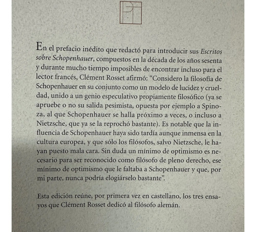 Libro Escritos Sobre Schopenhauer