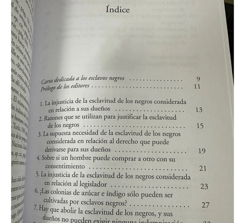 Libro Reflexiones Sobre La Esclavitud De Los Negros