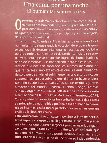 Una Cama Por Una Noche David Rieff