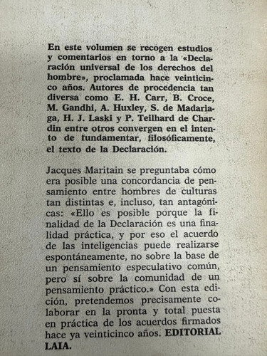 Los Derechos Del Hombre Benedetto Croce Y Otros