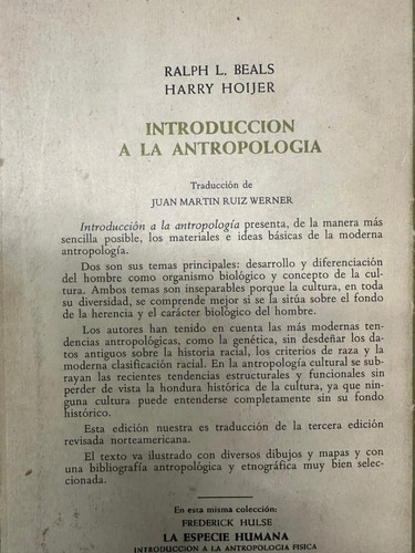 Introducción A La Antrpología Ralph Beals