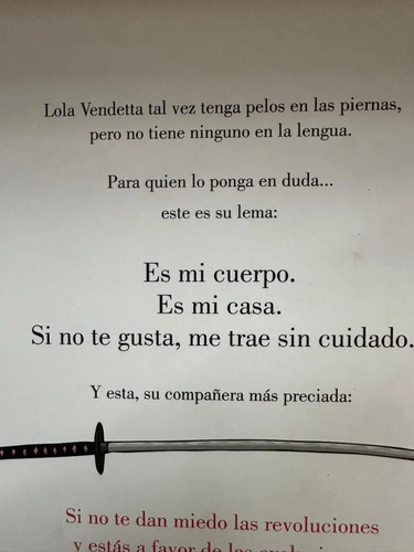 Lola Vendetta Más Vale Lola Que Mal Acompañada Raquel Riba