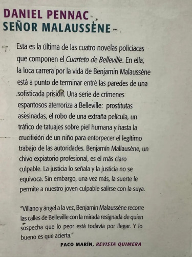 Señor Malausséne Daniel Pennac