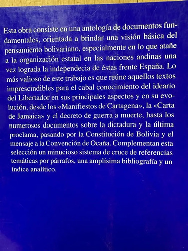 El Pensamiento Político Del Libertador Lucio Pabón Núñez