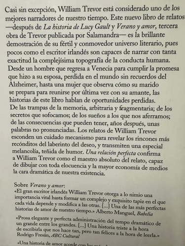 Una Relación Perfecta William Trevol