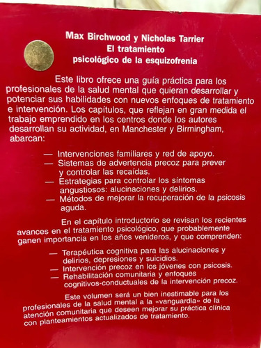 El Tratamiento Psicológico De La Esquizofrenia M. Birchwood