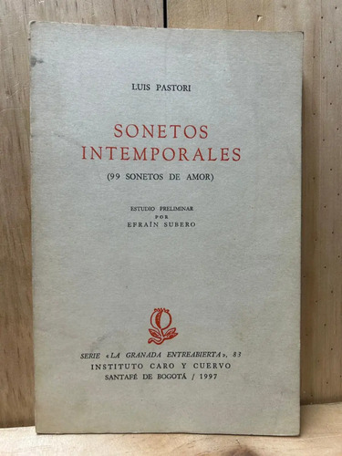 Sonetos Intemporales Luis Pastori
