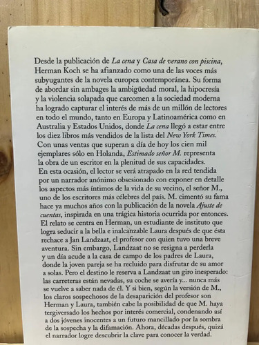 Estimado Señor M. Herman Koch
