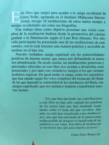 18 Meditaciones Por Las Monjas Y Monjes Del Inst. Mahayana