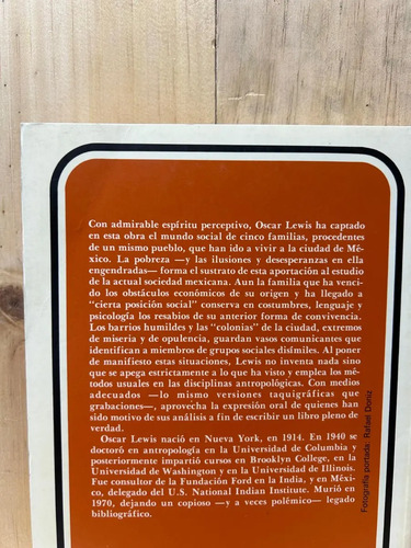 Antropológia De La Pobreza Cinco Familias Oscar Lewis