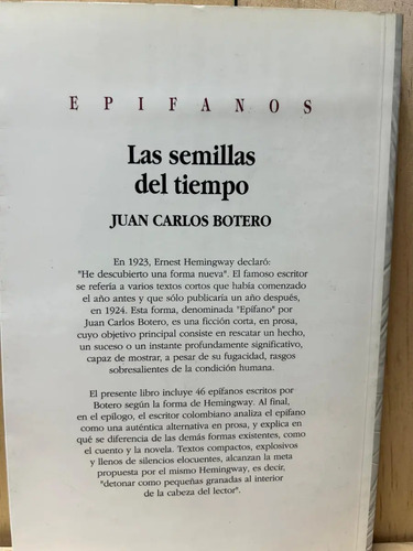 Las Semillas Del Tiempo Juan Carlos Botero