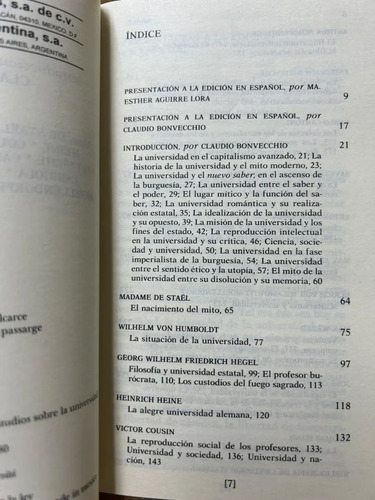 El Mito De La Universidad Claudio Bonvecchio