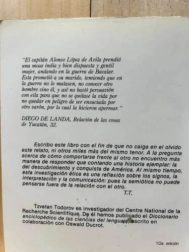 La Conquista De América Tzvetan Todoróv