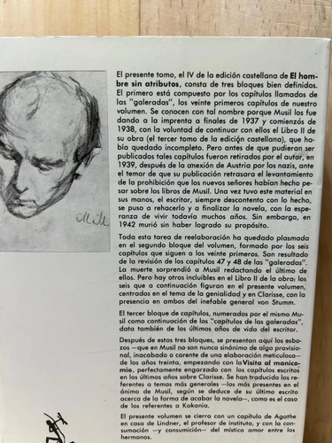 El Hombre Sin Atributos Vol. Iv  Robert Musil