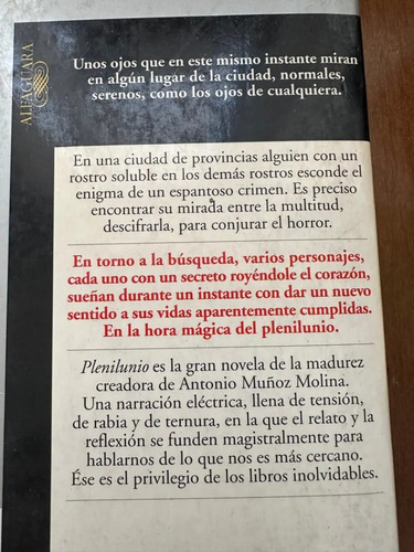 Plenilunio Antonio Muñoz Molina