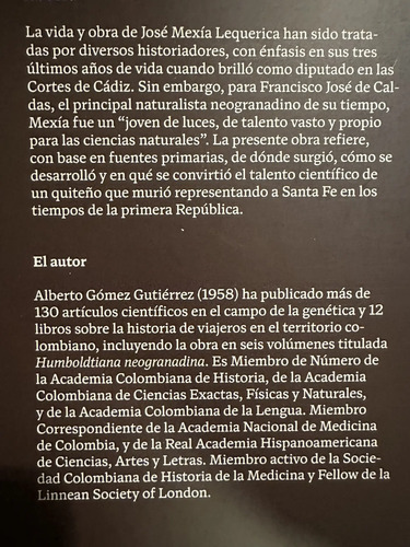 José Mexía Lequerica Naturalista Quiteño Alberto Gómez