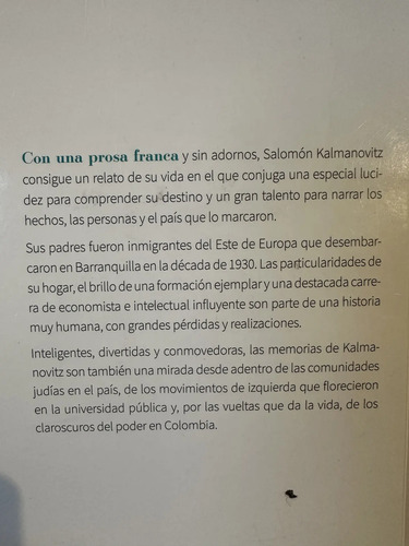 Salomón Kalmanovitz Ejercicios De Memoria