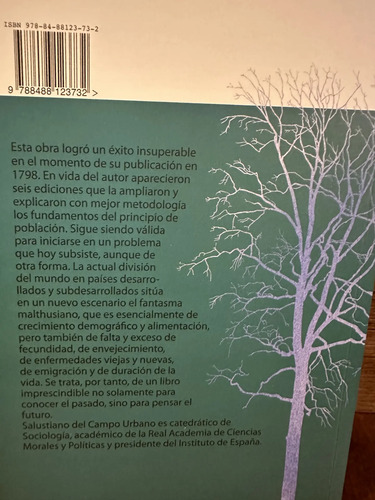 Malthus Primer Ensayo Sobre La Población