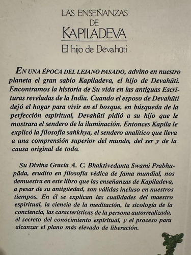 Las Enseñanzas De Kapiladeva El Hijo De Devahuti
