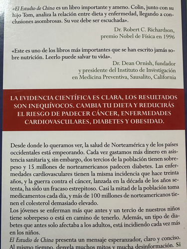 El Estudio De China T Colin Campbell