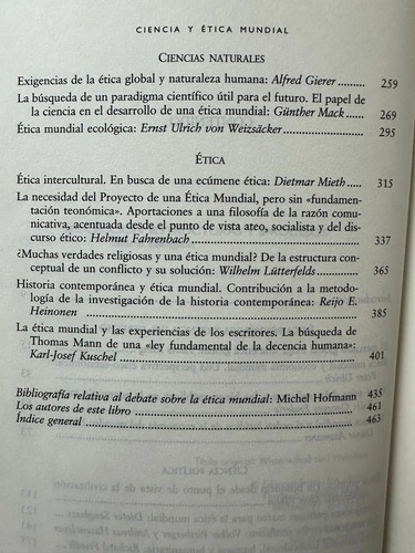 Ciencia Y Ética Mundial Hans Kung