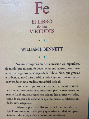 Fe El Libro De Las Virtudes William Bennett