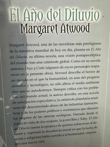 El Año Del Diluvio Margaret Atwood