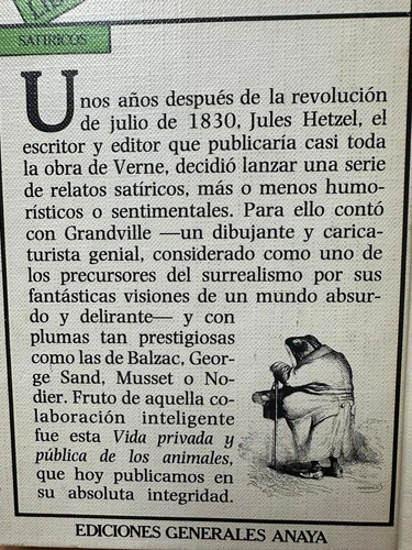 Vida Privada Y Pública De Los Animales J J Grandville 1 Y 2