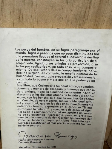 Los Pasos Del Hombre H Jácome Libro Literatura Colombiana