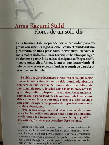Flores De Un Solo Día Anna Kazumi Stahl